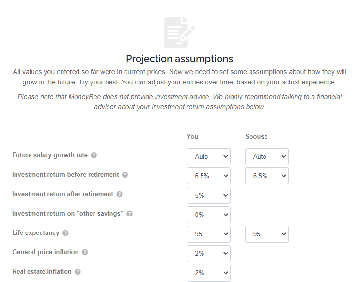 Retirement Calculator - Case Study - Assumptions Retirement Calculator - Case Study - Assumptions